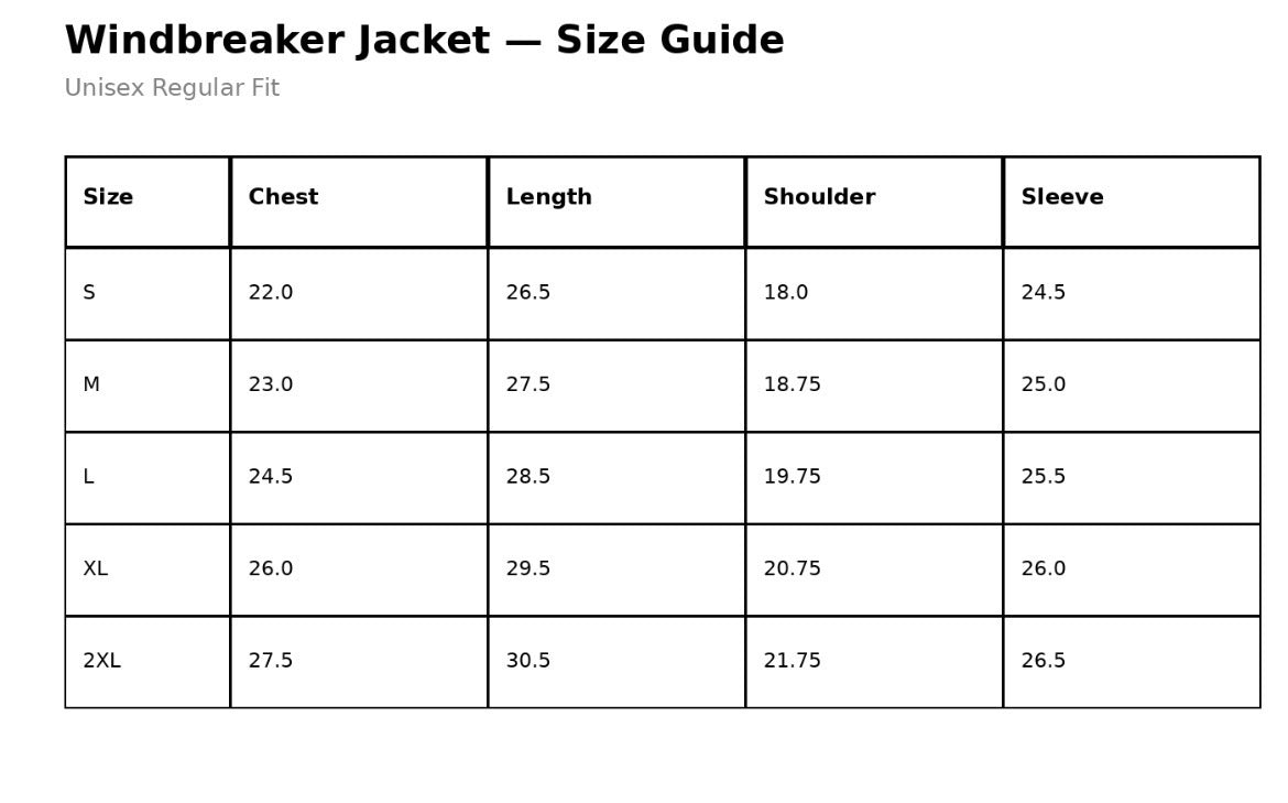 143 Windbreaker Sets
